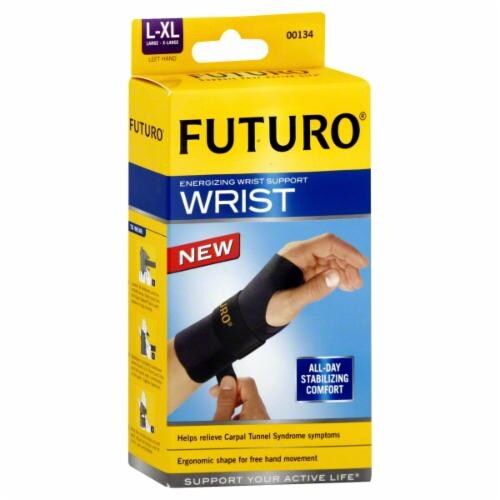 Futuro L/XL Energizing Right Wrist Carpal Tunnel Support Perspective: front