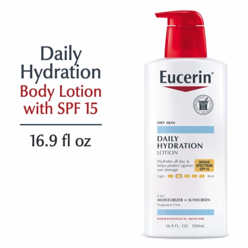 Eucerin Daily Hydration Broad Spectrum SPF 15 Body Lotion Perspective: front