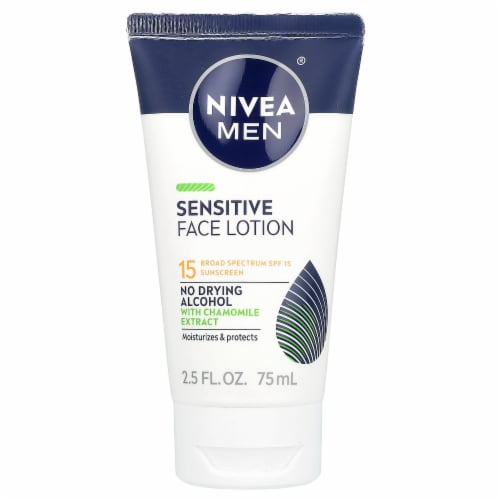 Nivea Men Sensitive Face Lotion SPF 15 - 2.5 fl oz (75 ml) Perspective: front