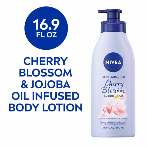 NIVEA Cherry Blossom and Jojoba Oil Infused Body Lotion Perspective: front