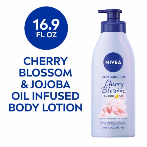 NIVEA Cherry Blossom and Jojoba Oil Infused Body Lotion Perspective: front