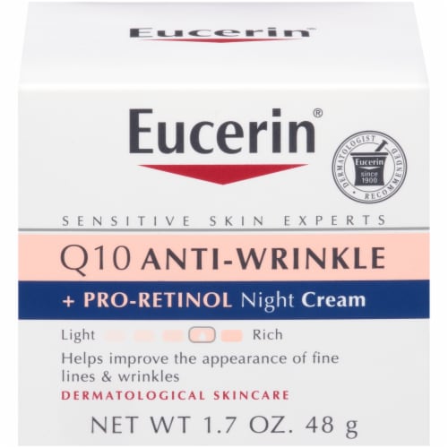 Eucerin® Q10 Anti-Wrinkle Pro-Retinol Night Cream Perspective: front