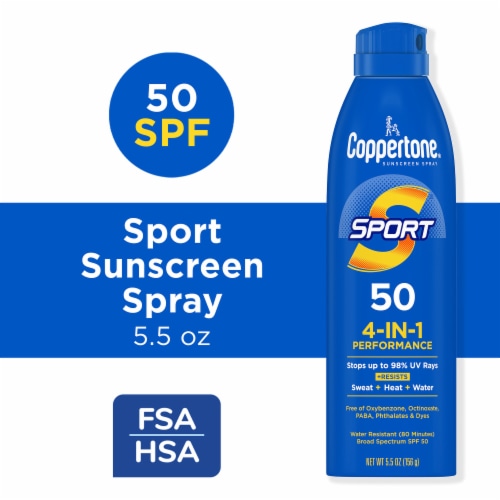 Coppertone® Sport Free Water Resistant SPF 50 Sunscreen Spray Perspective: front