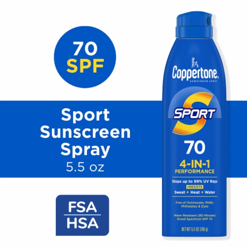 Coppertone® Sport™ Sunscreen Spray SPF 70 Perspective: front
