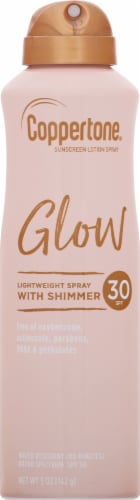 Coppertone Glow with Shimmer Lightweight Sunscreen Spray SPF 30 Perspective: front