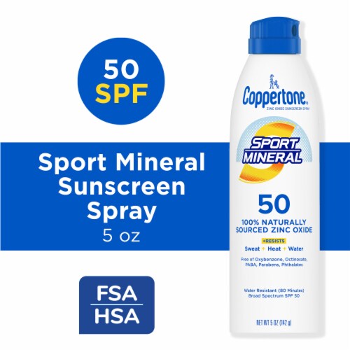 Coppertone Sport Mineral SPF 50 Sunscreen Spray Perspective: front