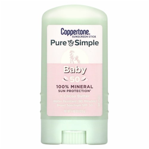 Coppertone Pure And Simple Baby Sunscreen Stick, Spf 50 Mineral Active, Sunscreen For Babies