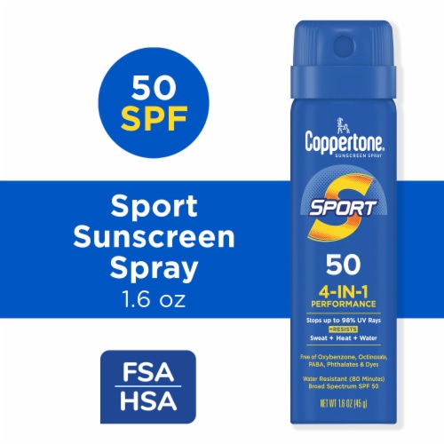 Coppertone® Sport Sunscreen Spray SPF 50 Perspective: front