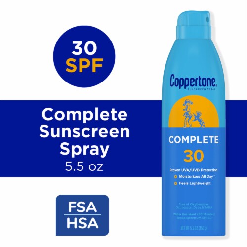 Coppertone Complete Sunscreen Spray, Spf 30 Spray Sunscreen Perspective: front