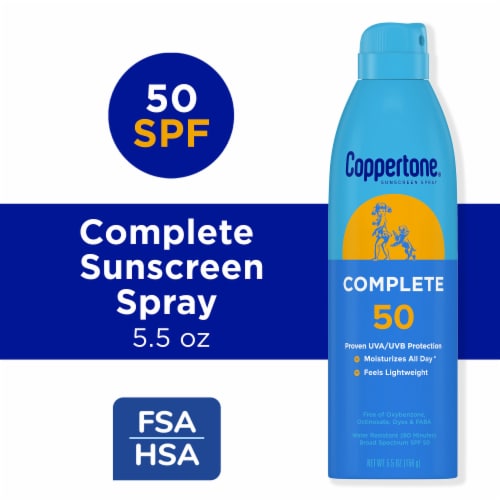 Coppertone® Complete SPF 50 Sunscreen Spray Perspective: front