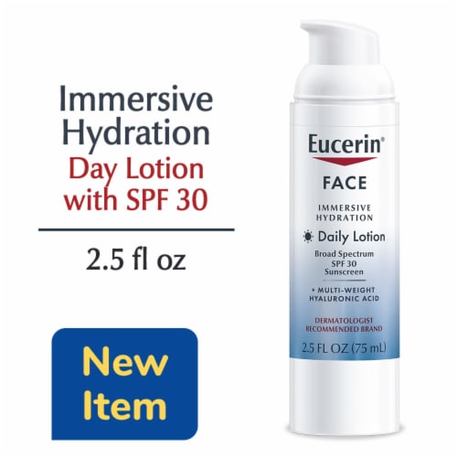 Eucerin Face Immersive Hydration Daily Face Lotion Broad Spectrum SPF 30 Sunscreen Perspective: front