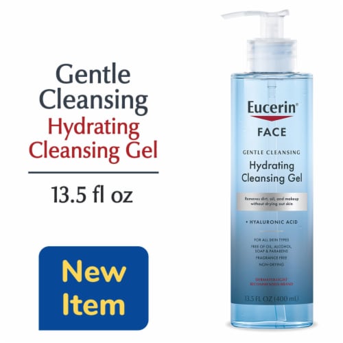 Eucerin Face Gentle Cleansing Hydrating Cleansing Gel With Hyaluronic Acid Perspective: front
