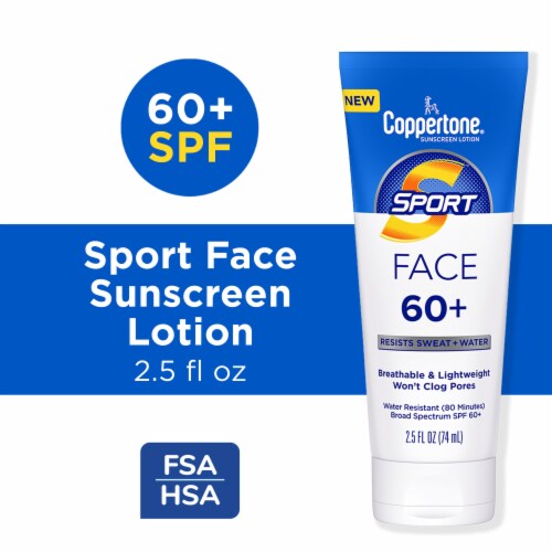 Coppertone Sport Face Sunscreen Lotion SPF 60+ Perspective: front