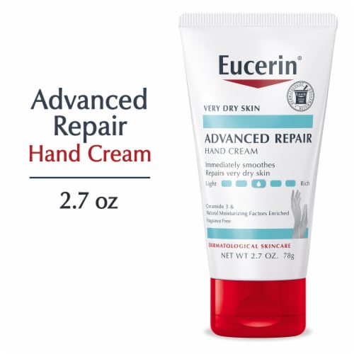 Eucerin Advanced Repair Hand Cream, Travel Size Hand Cream For Dry Hands, Unscented Perspective: front