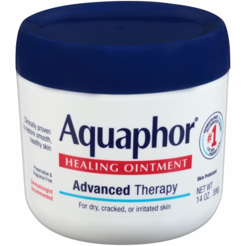 Aquaphor Healing Ointment Advanced Therapy Skin Protectant, Dry Skin Body Moisturizer Perspective: front