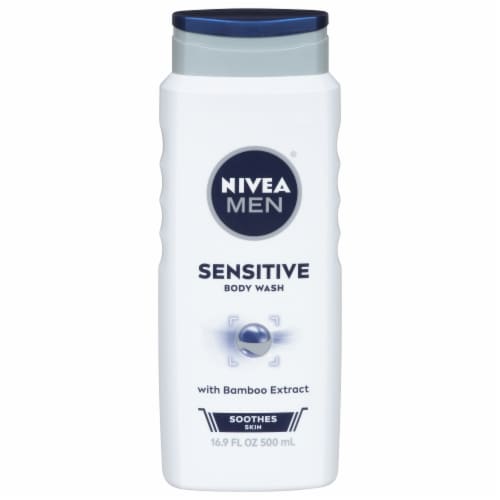 Nivea Men Sensitive Moisturizing 3 in 1 Body Wash Perspective: front