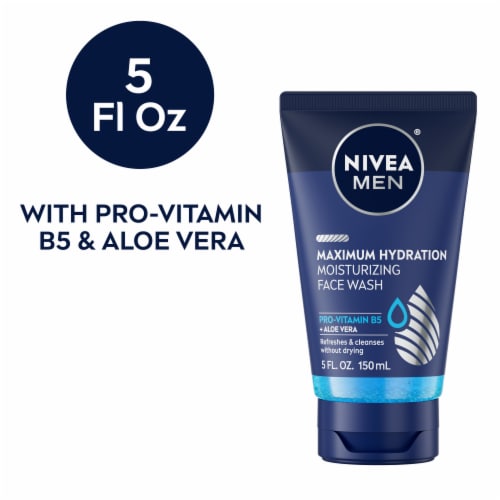 NIVEA MEN Maximum Hydration Moisturizing Face Wash with Provitamin B5 and Aloe Vera Perspective: front