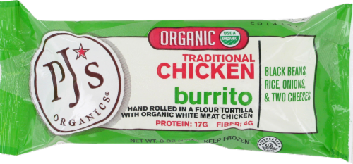 Pjs Organic Traditional Chicken Burrito Perspective: front
