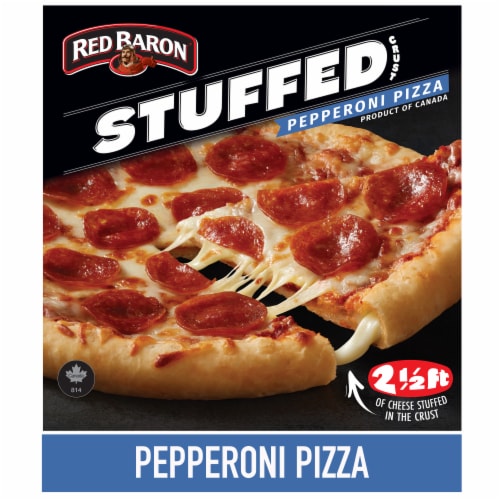 Red Baron Pepperoni Stuffed Crust Frozen Pizza Perspective: front