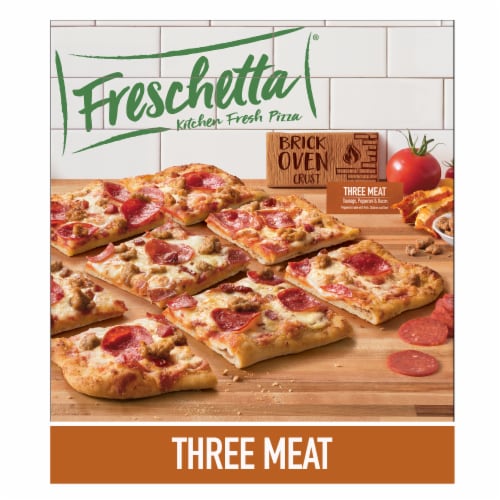 Freschetta Three Meat Medley Brick Oven Crust Frozen Pizza Perspective: front