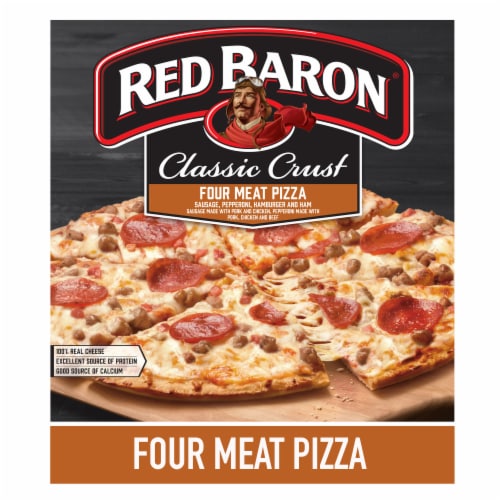 Red Baron Four Meat Classic Crust Frozen Pizza Perspective: front