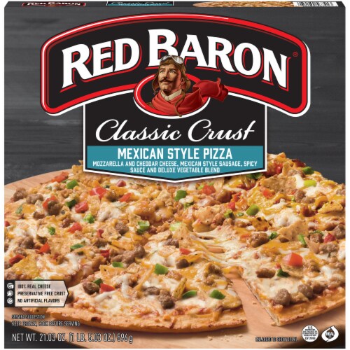 Red Baron Classic Crust Mexican Style Pizza Perspective: front