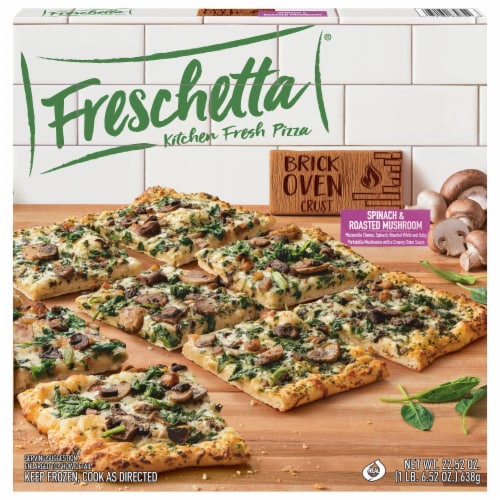 Freschetta Spinach & Roasted Mushroom Brick Oven Crust Frozen Pizza Perspective: front