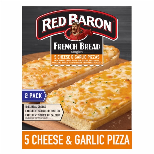 Red Baron French Bread, Pepperoni Pizzas, Singles, 2 Pack