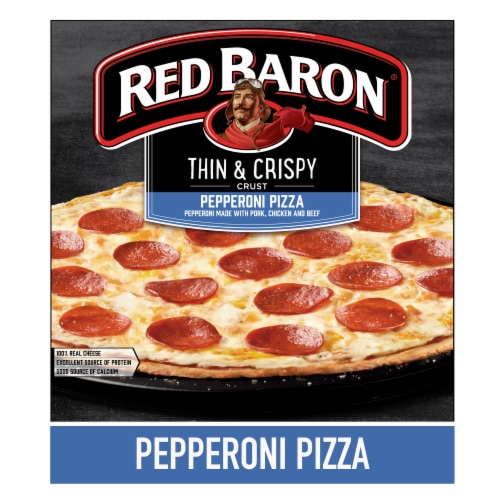 Red Baron® Thin & Crispy Crust Pepperoni Frozen Pizza Perspective: front