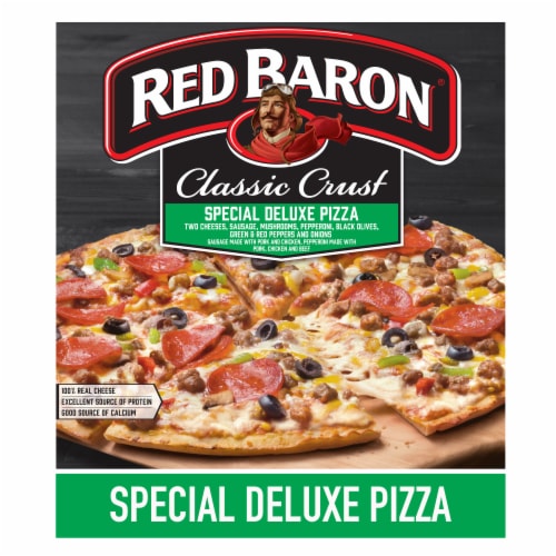Red Baron® Classic Crust Special Deluxe Frozen Pizza Perspective: front