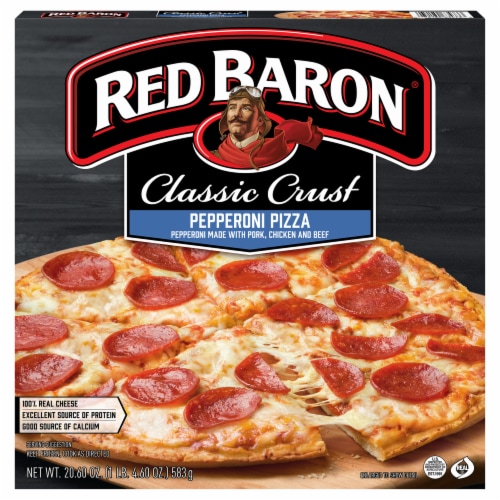 Red Baron Pepperoni Classic Crust Frozen Pizza Perspective: front