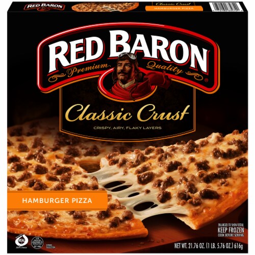Red Baron Classic Crust Hamburger Pizza Perspective: front