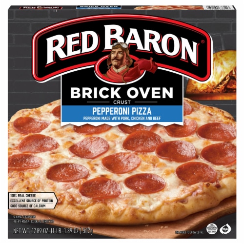 Red Baron® Brick Oven Crust Pepperoni Frozen Pizza Perspective: front