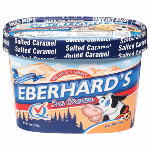 Eberhard's Salted Caramel Ice Cream Ice Cream Tub Perspective: front