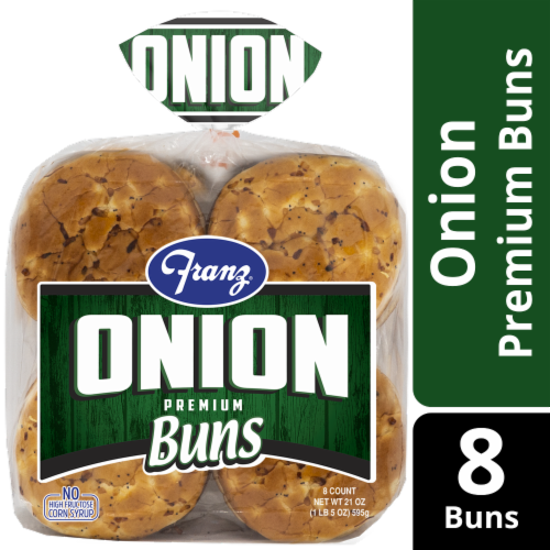 Franz® Onion Premium Hamburger Buns Perspective: front