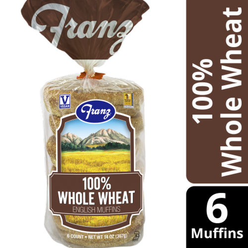 Franz® 100% Whole Wheat English Muffins Perspective: front