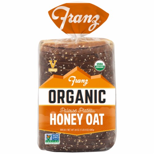 Franz® Organic Palouse Plateau Honey Oat Wide Pan Bread Perspective: front