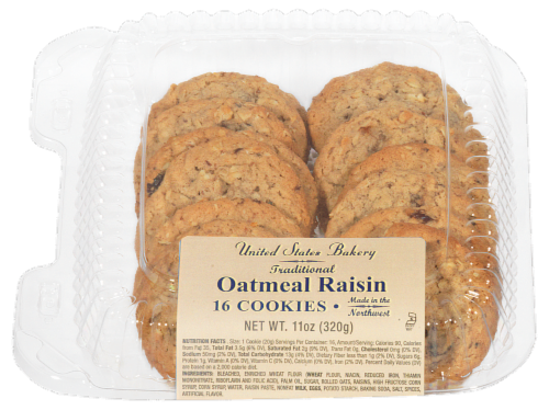 United States Bakery Oatmeal Raisin Cookies Perspective: front