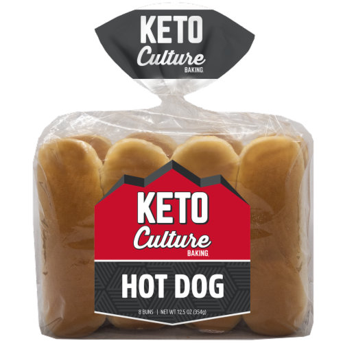 Keto Culture Hot Dog Buns Perspective: front