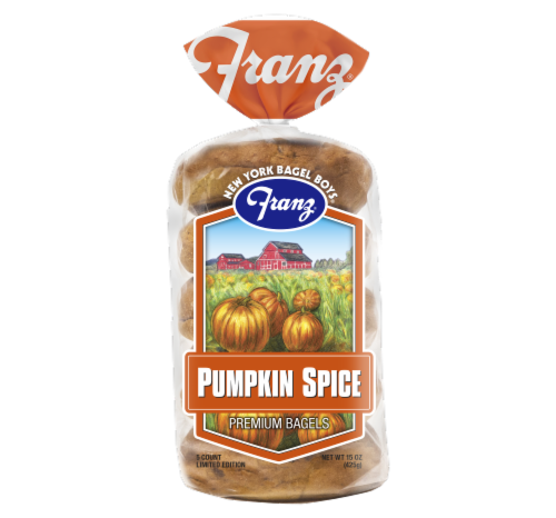 Franz® Pumpkin Spice Premium Bagels Perspective: front