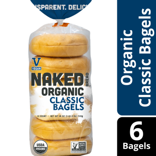 Naked Bread® Organic Classic Bagels Perspective: front