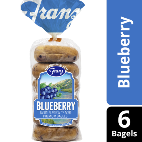 Franz® New York Bagel Boys® Blueberry Premium Bagels Perspective: front