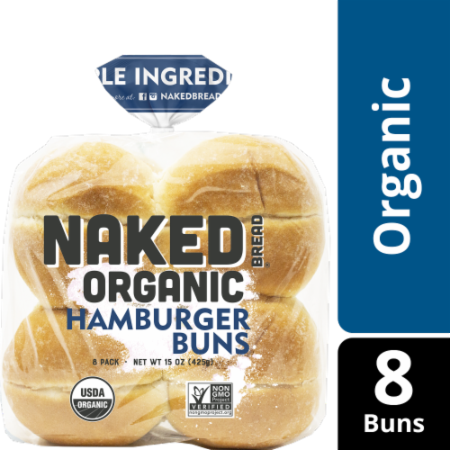 Naked Bread® Organic Hamburger Buns Perspective: front
