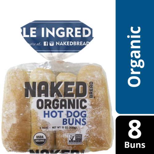 Naked Bread® Organic Hot Dog Buns Perspective: front