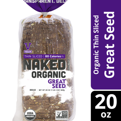 Naked Bread® Organic Great Seed® Thin Sliced Bread Perspective: front