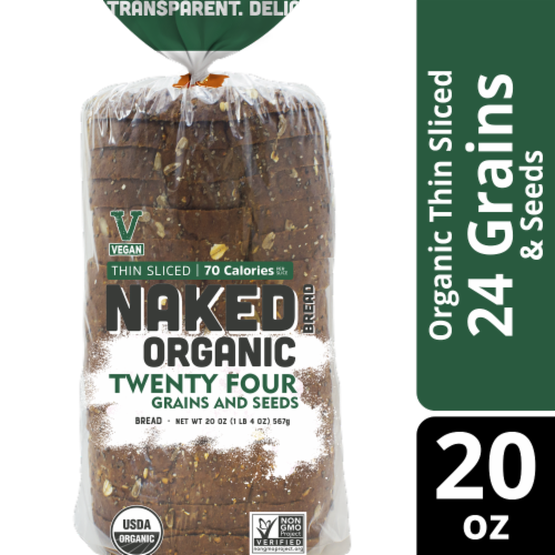 Naked Bread® Twenty Four Grains and Seeds Thin Sliced Bread Perspective: front