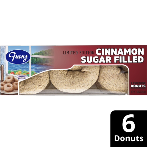 Franz® Limited Edition Cinnamon Sugar Filled Powdered Donuts Perspective: front