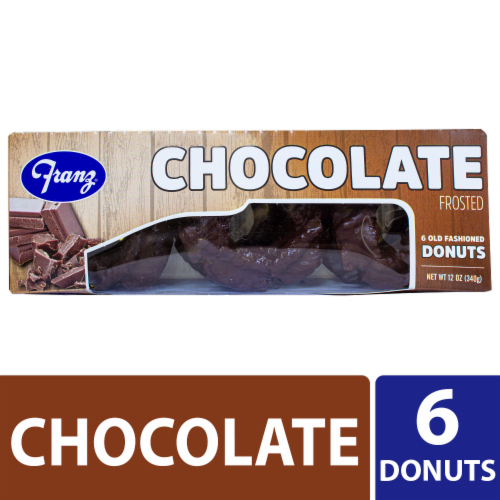 Franz® Old Fashioned Frosted Chocolate Donuts Perspective: front
