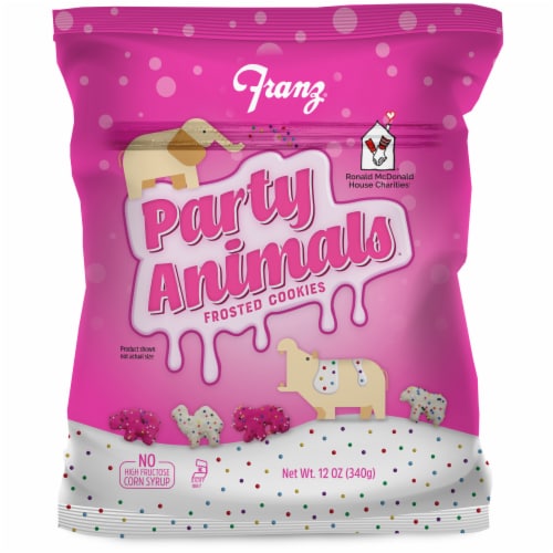Franz Frosted Party Animal Cookies, 12 oz Bag Perspective: front
