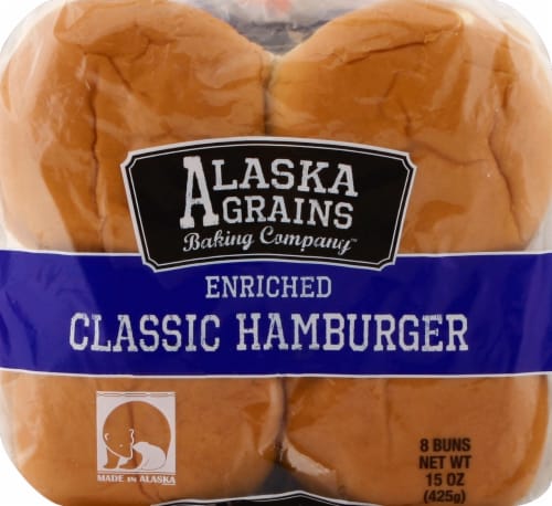 Alaska Grains Enriched Classic Hamburger Buns Perspective: front